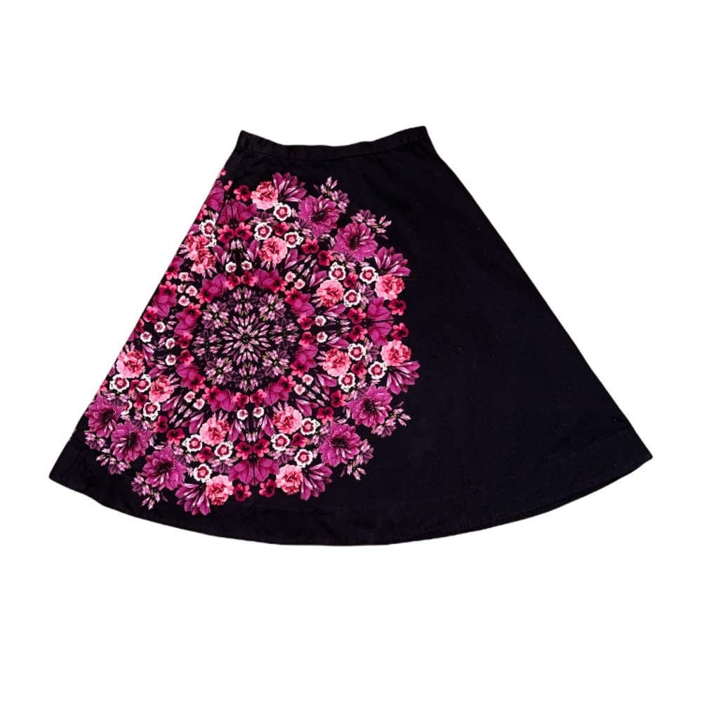 Anthropologie A-Line Floral Midi Skirt